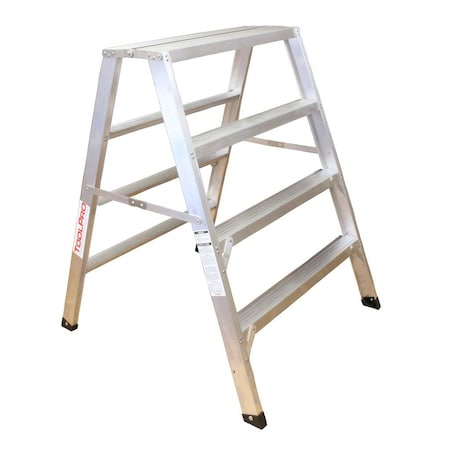 Toolpro 4 ft. Aluminum Flat-Top Sawhorse Ladder TP20324